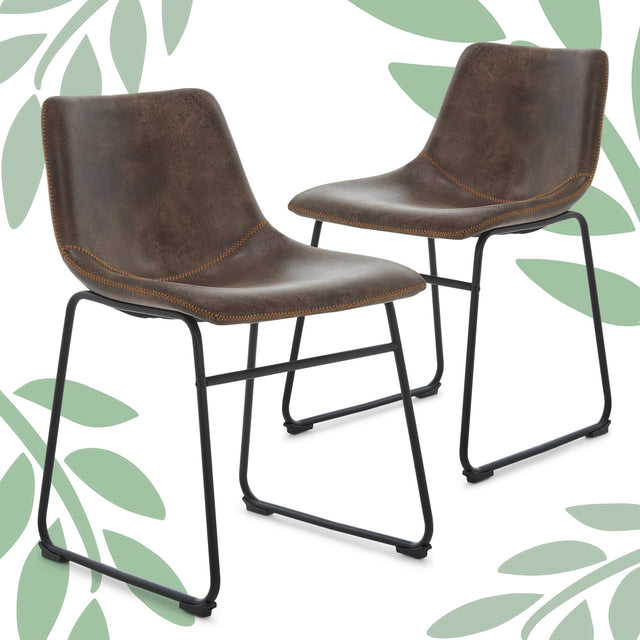 Front. Finch - Finch Jackson Chair Set, Set of 2, Brown - Brown.