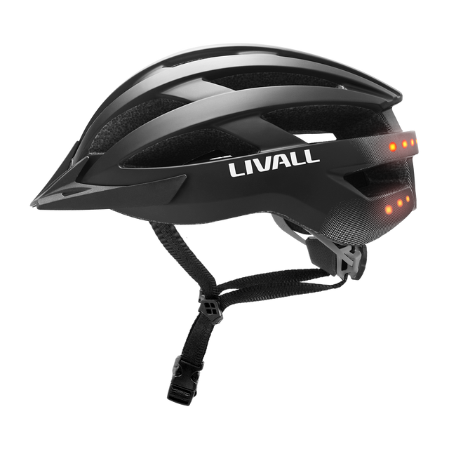 Front. LIVALL - LIVALL - MT1 Neo Smart Helmet with Bluetooth Speakers, Smart Lighting & Fall Detection with SOS Alert - Black - Black.