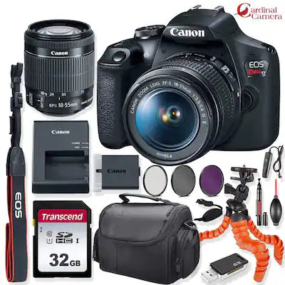 Canon - EOS Rebel T7 DSLR Camera with 18-55mm IS II Lens and Starter Photo Bundle