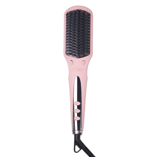 Front. TYMO - TYMO iONIC Pink Hair Straightening Brushes - Pink.