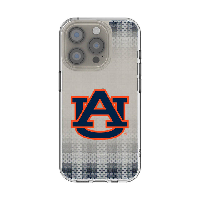 Front. Keyscaper - Auburn Tigers Linen Logo iPhone Clear Case - 16 Pro Max - Multicolor.