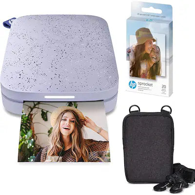 HP - Sprocket Portable 2x3" Instant Photo Printer and Zink Photo Paper Bundle