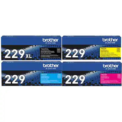 Brother - TN229XL High-yield Black and Standard TN229 CMY Toner Cartridge Set- 4PK