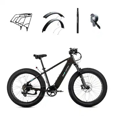 Lectric eBikes - XPeak2 High-Step eBike (Max 60mi/28mph) + Rear Rack/Fenders/Elite Headlight/Suspension Seat Post