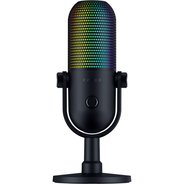 Front. Razer - Seiren V3 Chroma Condenser USB Microphone - Black.