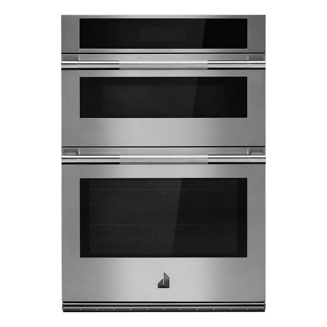 Front. JennAir - RISE 30" Built-In Microwave Combination Electric Wall Oven with Convection - Stainless Steel.