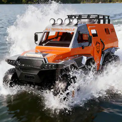 Veeniix - Amphibious 1:10 Scale Remote Control Monster Truck Toy for Boys & Kids,All-Terrain Waterproof Off-Road RC Car,Ideal Gift