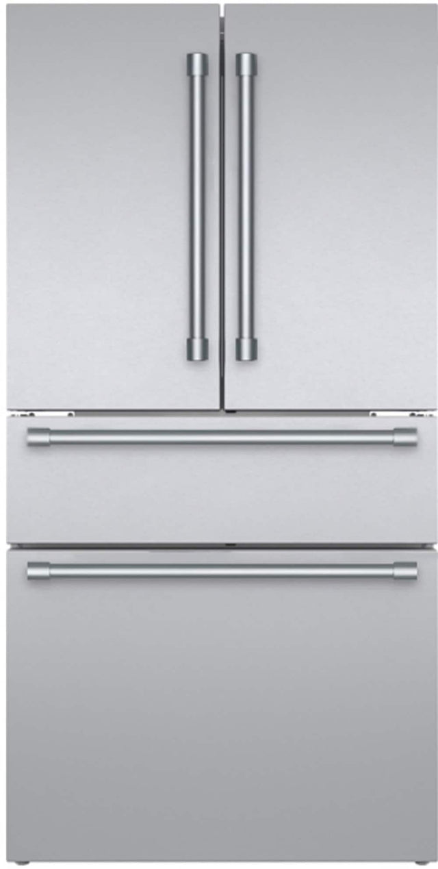 Front. Thermador - Professional Series 36 in. Wide 20.4 Cu. Ft. 4-Door French Door Bottom Freezer Smart Counter-Depth Refrigerator - Stainless Steel.