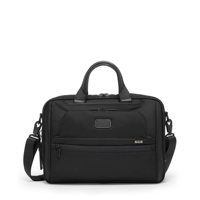 Front. TUMI - Alpha Medium Briefcase for 15" Laptop - Black.