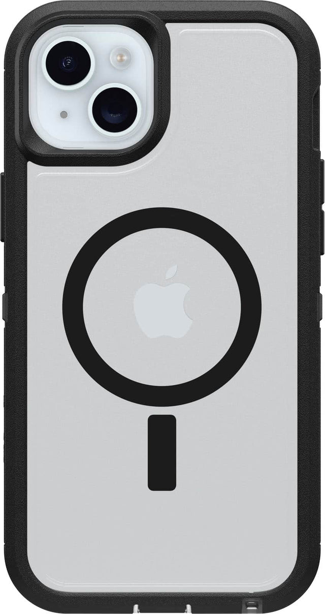 Front. OtterBox - Defender Series Pro XT Hard Shell for MagSafe for Apple iPhone 15 Plus and Apple iPhone 14 Plus - Dark Side.
