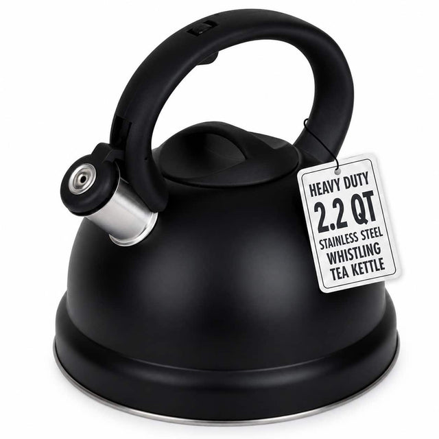 HEAVY DUTY 2.2 QT STAINLESS STEEL WHISTLING TEA KETTLE