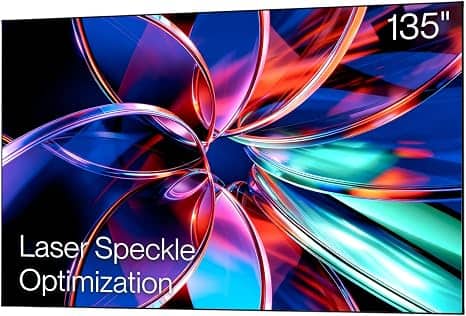 Valerion - 135" PureVision Fixed Frame Projector Screen, PET 4K/8K UHD Ready, 1.0 Gain, UST & Long Throw Compatible - Matte White