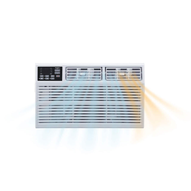 Front. Whirlpool - 1,500 Sq. Ft. 23,200 BTU 230V Window Mounted Air Conditioner with Supplemental Heat - White.