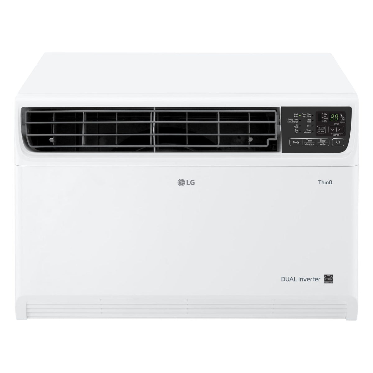 LG - 14,000 BTU DUAL Inverter Smart Wi-Fi Enabled Window Air Conditioner - White