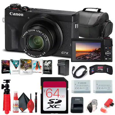 Canon - PowerShot G7 X Mark III Digital Camera (3637C001) + 64GB Card Battery Bundle