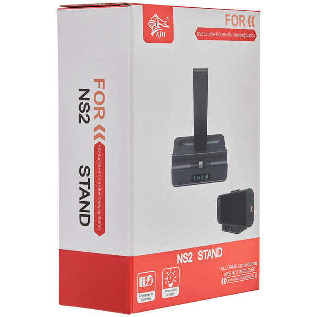 8 KjH FOR NS2 Console & Controller Charging Station  
NS2 FOR NS2 Console 2 Controller STAND Charging Station  
Charging For Controller  
*ALL GAME controllers ARE NOT INCLUDED  
Patent No 2025303557783  
RGB Colorful LED Lights