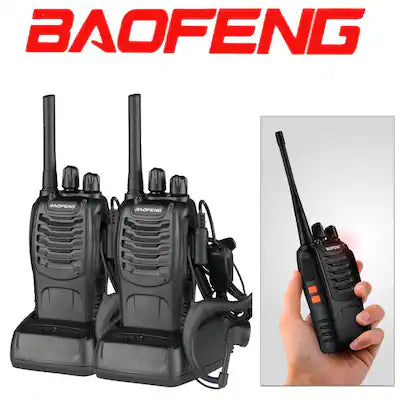 Winado - 2x Baofeng BF-88A Walkie Talkie Two Way Radio 16CH 462MHz 467MHz FRS Frequency Long Range 16 Channels for Hiking Camping
