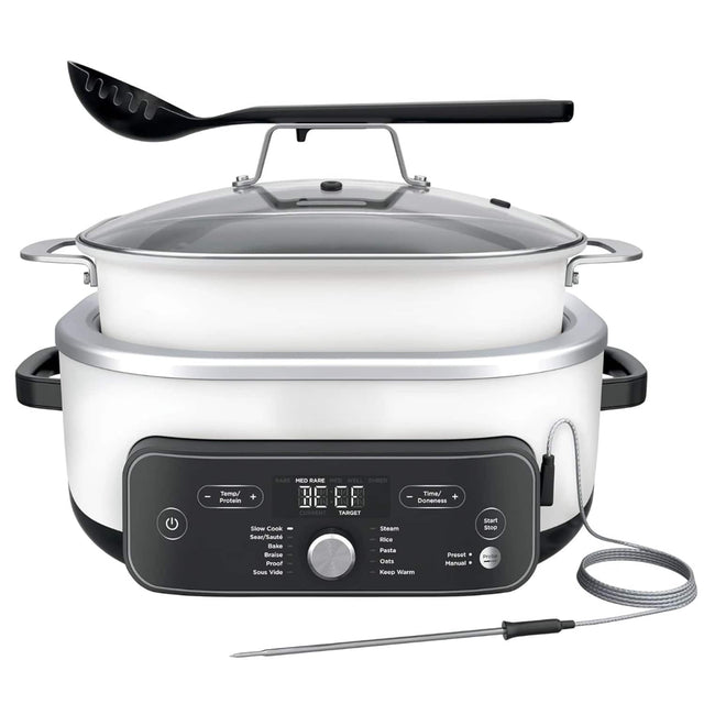 SARE HED RARE HED SuRED  
Temp/ Protein + Time/ Doneness  
CURSEN  
Slow Cook  
Sear/Sauté  
Bake  
Braise  
Proof  
Sous Vide  
TAMIGET  
Steam  
Rice  
Pasta  
Oats  
Keep Warm  
Preset  
Manual  
Start  
Stop
