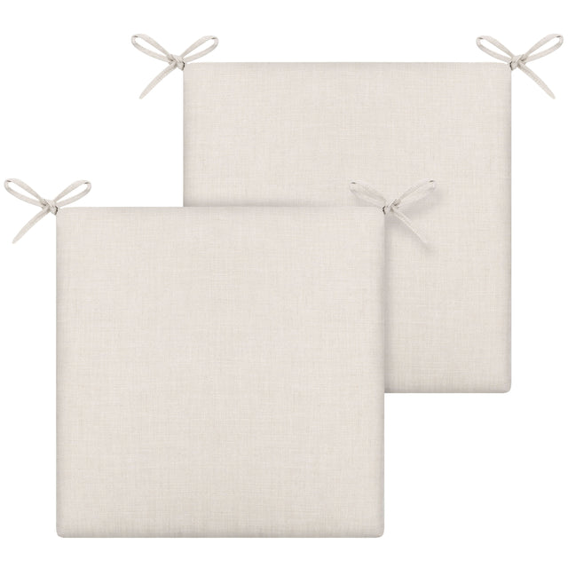Front. Nuu Garden - Patio 2-Piece Seat Cushions Outdoor Chair Pads with Zipper - Beige.