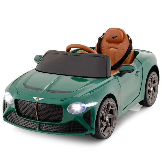 Front. Costway - Costway 12V Licensed Bentley Bacalar Kids Electric Ride-on Car with Remote Control - Green.