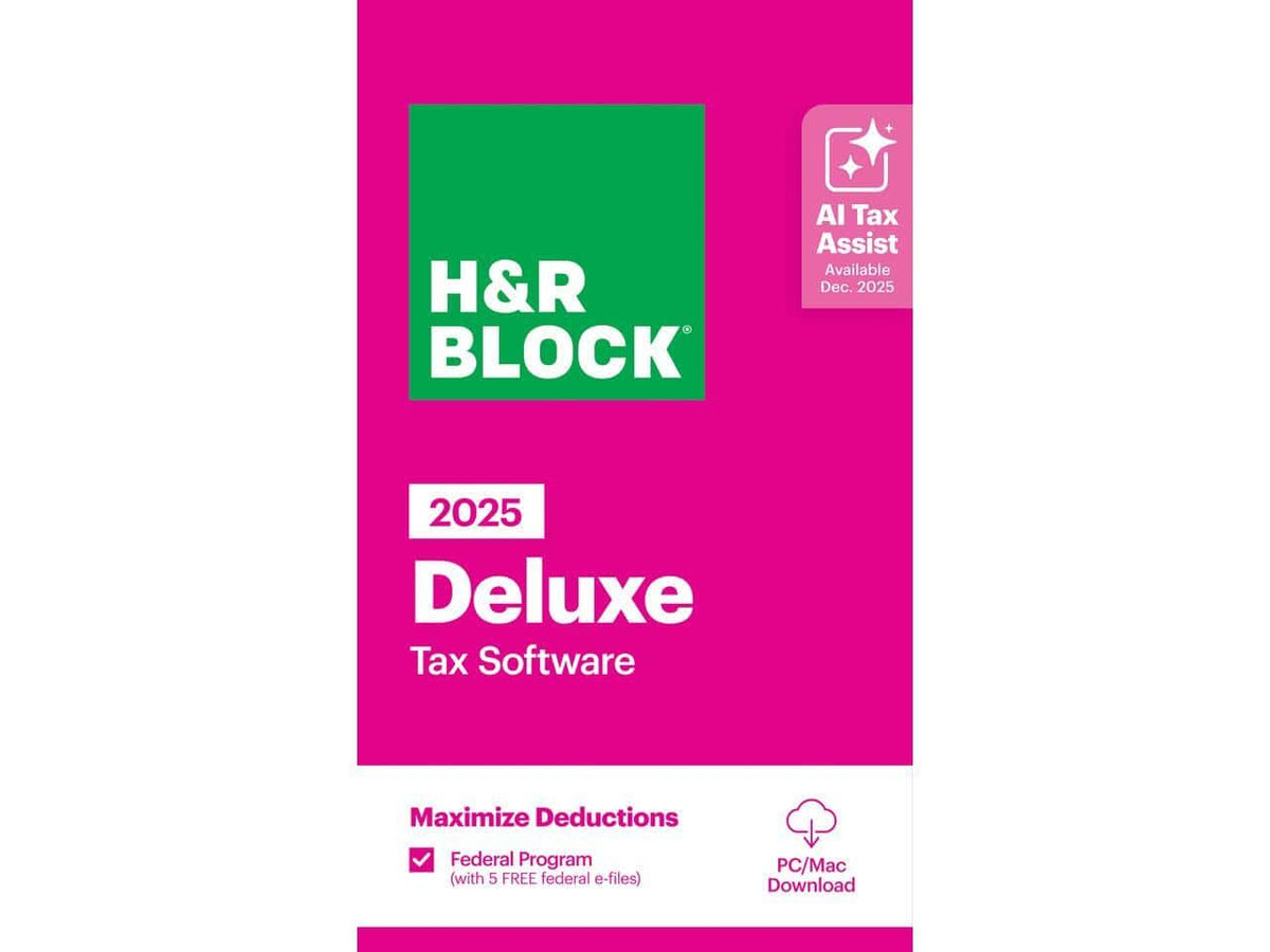 H&R Block - Tax Software Deluxe 2025 PC/Mac [Key Card] - Mac OS