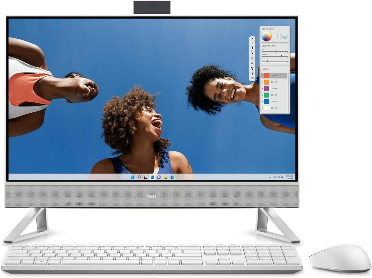 Dell - EC24250 23.8" All-in-One Desktop PC - FHD Touch Display - Intel Core 7 150U, 16GB RAM, 4TB SSD, Windows 11 Home - White