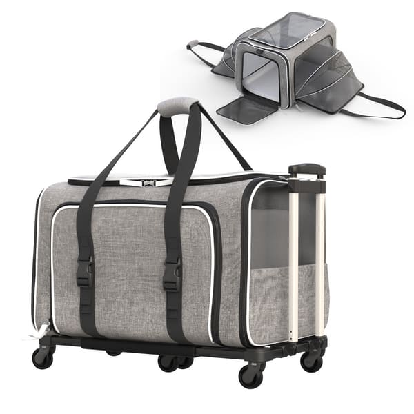 Katziela - Rolling Rover Airline Compliant Expandable Wheeled Pet Carrier