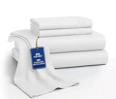 Lux Decor Collection - 4-Piece King Bed Sheet Set, Ultra Soft Microfiber, Deep Pocket, Wrinkle-Resistant, Hypoallergenic, All-Season Comfort