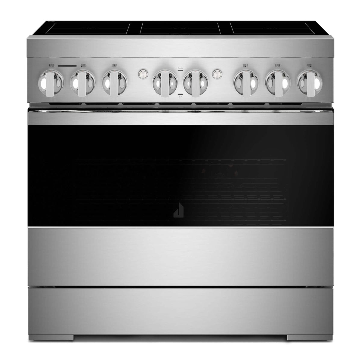 JennAir - 36 in. Wide 4 Elements NOIR 5.1 Cu. Ft. Freestanding Electric Induction Range - Stainless Steel
