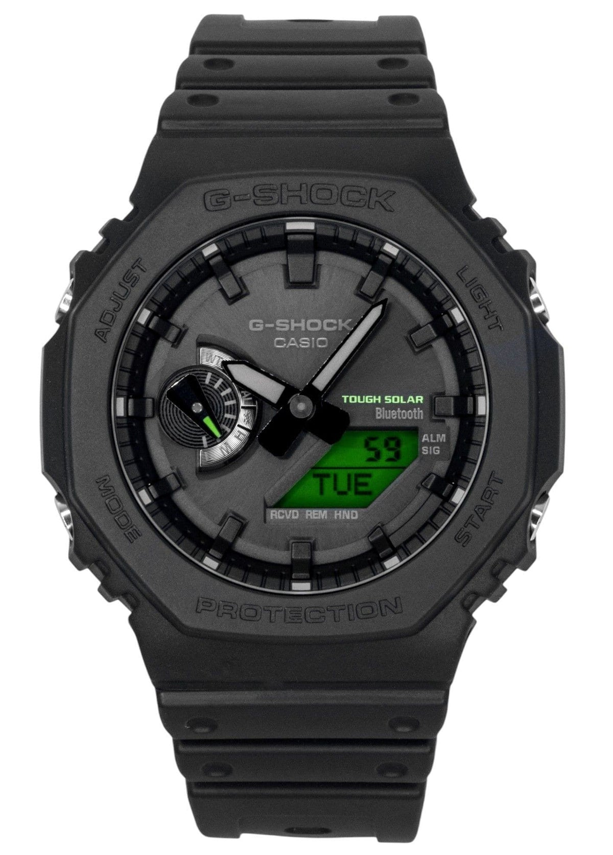 Casio - G-Shock Analog Digital Smartphone Link Dial Resin Solar GA-B2100BEG-1A 200M Men's Watch - Black