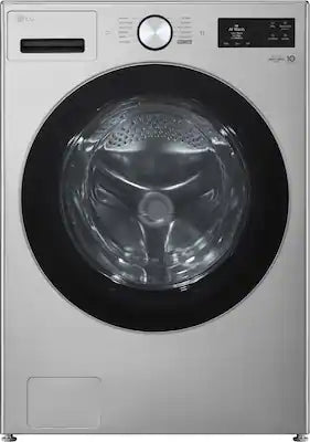 LG - 5.0 Cu. Ft. High-Efficiency Stackable Smart Front Load Washer with Steam and TurboWash 360°