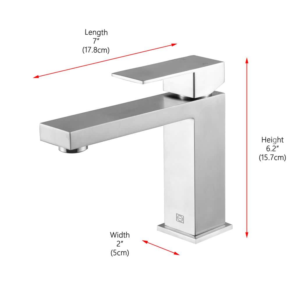 Elegant Kitchen and Bath - Jakob Single Hole Single Handle Bathroom Faucet - Brushed Nickel