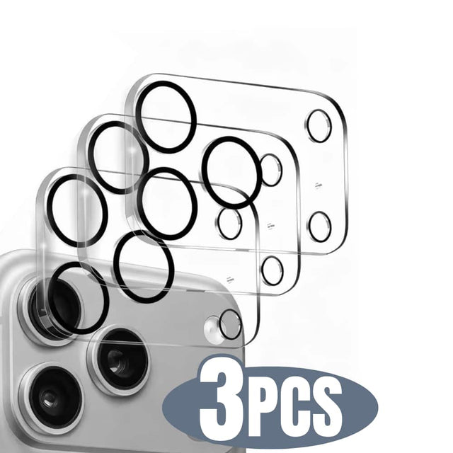 Front. Qixxronics - 3-PACK Qixxronics for iPhone 17 Pro Camera Lens Protector Tempered Glass Clear Compatible with iPhone 17 Pro [3-Pack] - Clear.