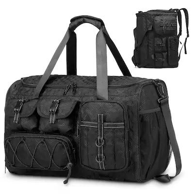 Unique Bargains - Gym Bag for Men Women 40L Sport Duffel Bag Anti-Theft Overnight Backpack W/Shoe Compartment for Fitness Travel
