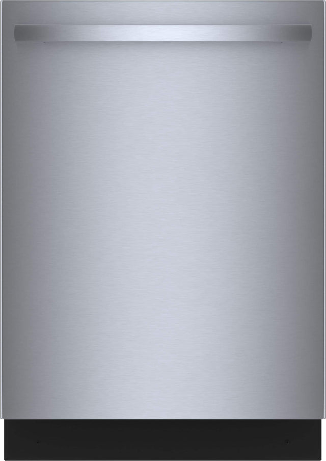 Front. Bosch - 800 Series 24" Top Control Smart Built-In  Stainless Steel Tub Dishwasher with Flexible 3rd Rack, 42 dBA - Stainless Steel.