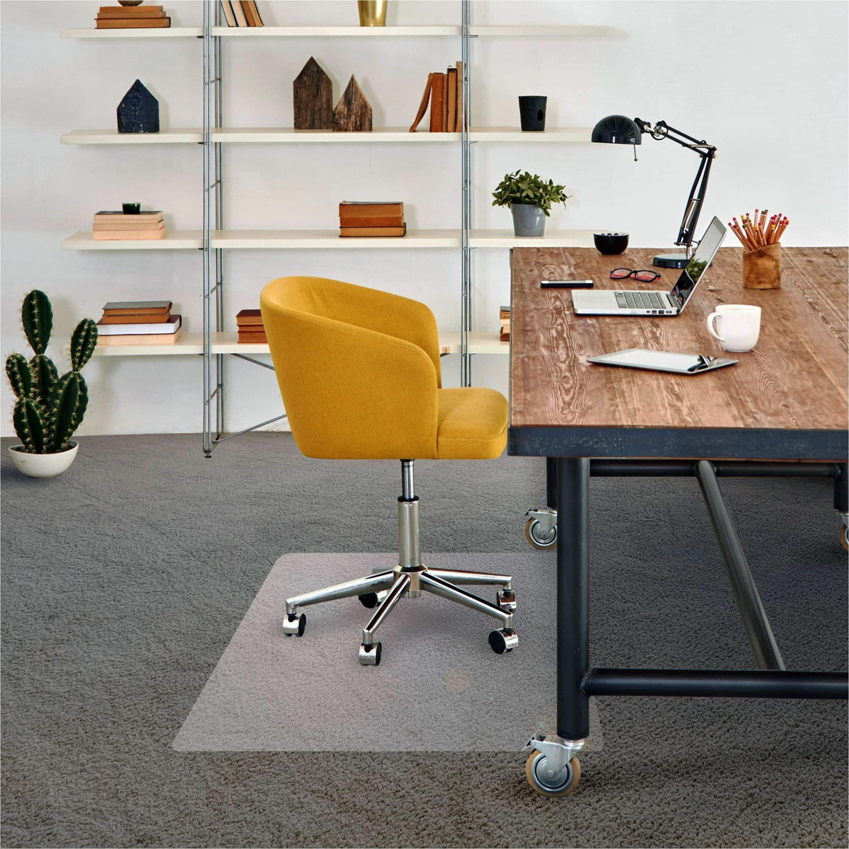 Floortex - Advantagemat Vinyl Rectangular Chair Mat for Carpets up to 1/4'' - 30'' x 48'' - Clear