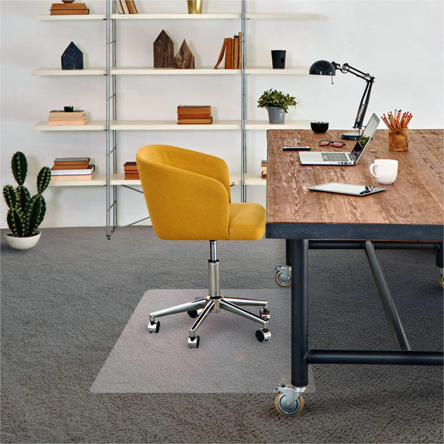 Front. Floortex - Advantagemat Vinyl Rectangular Chair Mat for Carpets up to 1/4'' - 30'' x 48'' - Clear.