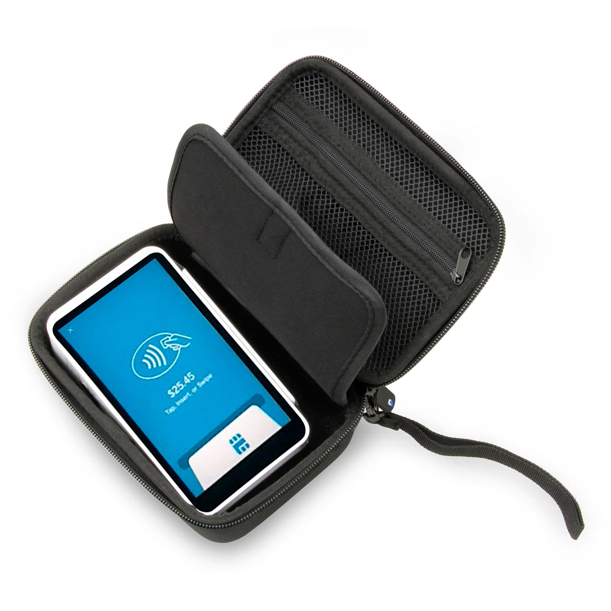 CASEMATIX - Travel Case for Square Terminal POS Reader, Compact Hard Shell Protection with Wrist Strap – Fits Reader Only, Case Only