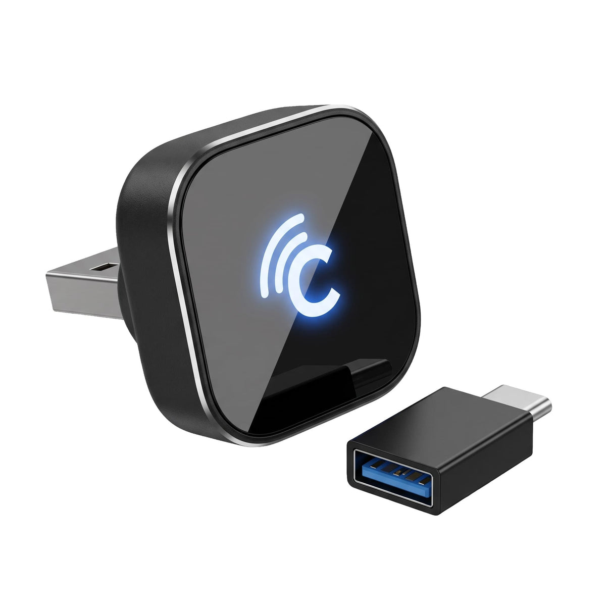 Creative Audio - CarPlay/Android Auto Wired to Wireless Adapter - Black/Gray