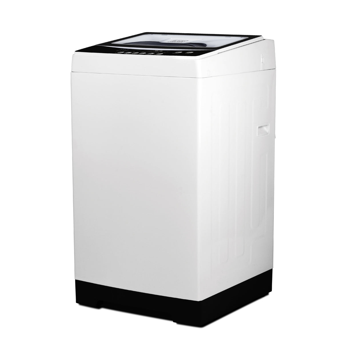 Black+Decker - Small Portable Washer, Portable Washer 1.7 Cu.Ft. with 6 Cycles, Transparent Lid & LED Display - White