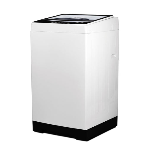 Front. Black+Decker - BLACK+DECKER Small Portable Washer, Portable Washer 1.7 Cu.Ft. with 6 Cycles, Transparent Lid & LED Display - White.