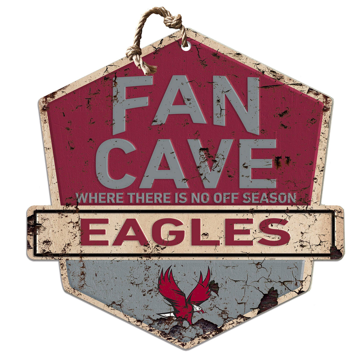 Jardine - North Carolina Central Eagles Fan Cave Badge Sign - Maroon