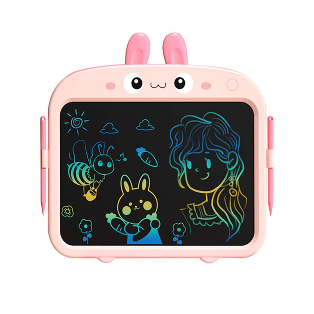 Front. Sahara - Kids Colorful 13.5" LCD Writing Notepad – Cute Animal Design, Eye-Protected Screen, One-Click Erase & Anti-Erase Lock - Pink.