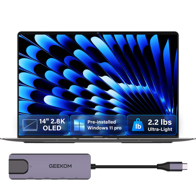14" 2.8K OLED Pre-installed Windows 11 pro 2.2 lbs Ultra-Light GEEKOM