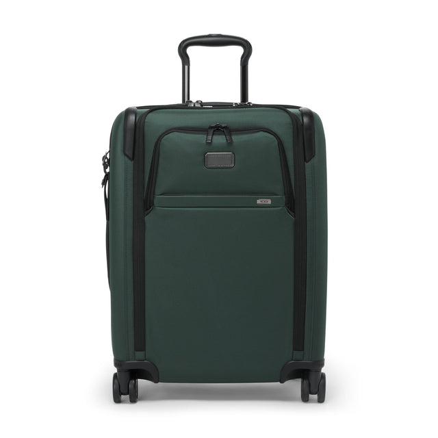 Front. TUMI - Alpha Large Dual Access Expandable Carry-On Spinner Suitcase - Deep Pine.