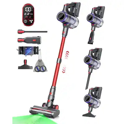 COQOOL - Cordless Vacuum Cleaner, 600W/55Kpa stick vacuum for Home, 70 Mins Max Runtime, for Hard Floor Carpet Pet Hair