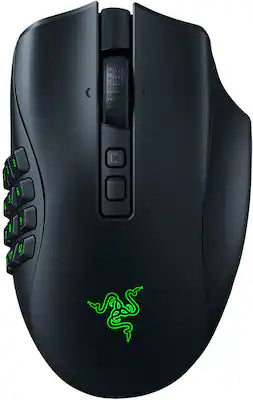 Razer - Naga V2 Pro MMO Optical Gaming Mouse with Interchangeable Side Plates in 2, 6, 12 Button Configurations