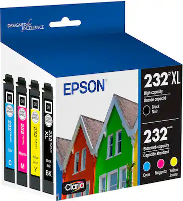 Epson - 232 Claria Ink High Capacity Black & Standard Color Cartridge Combo Pack (T232XL-BCS)