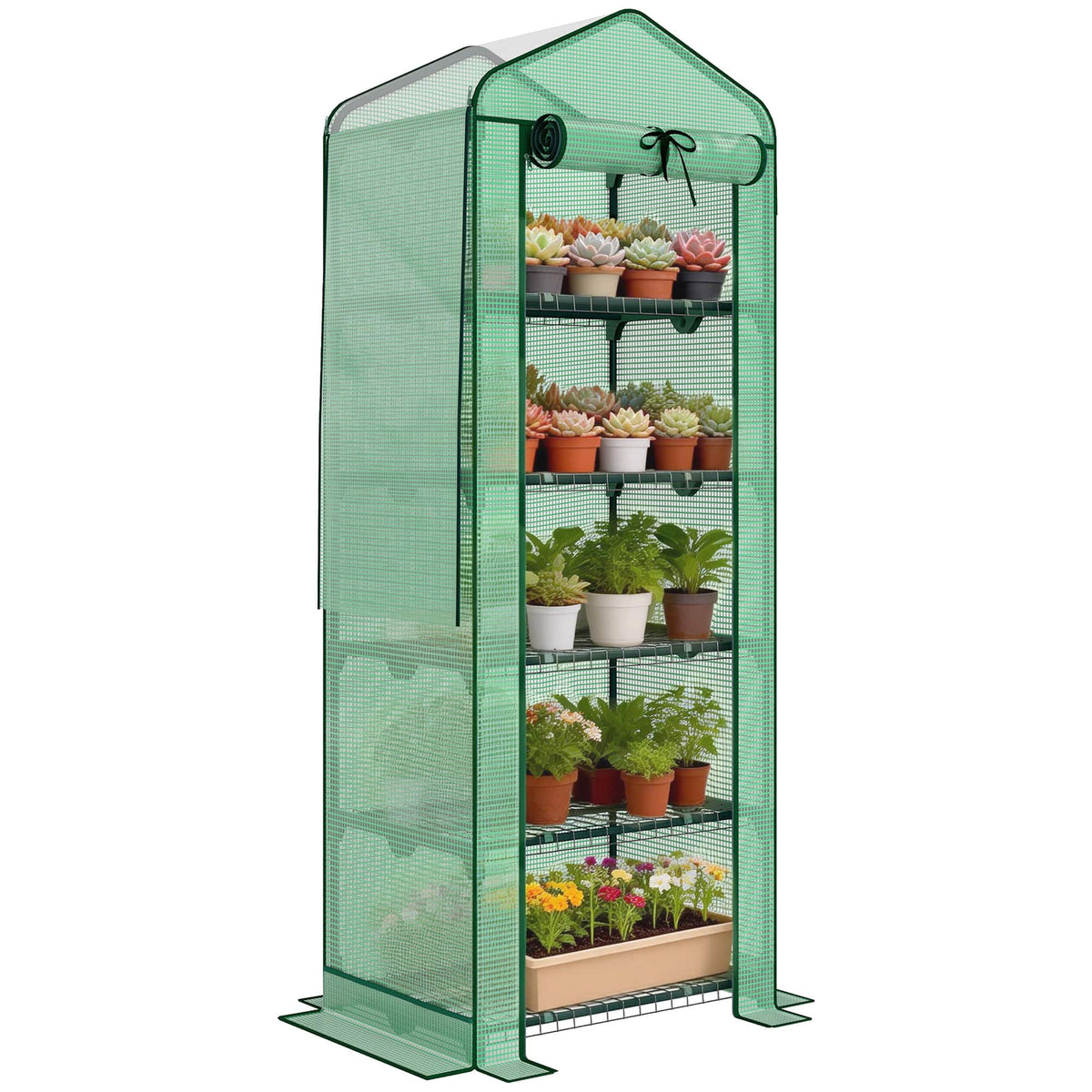 Outsunny - Greenhouse with Screen Roof - Green
