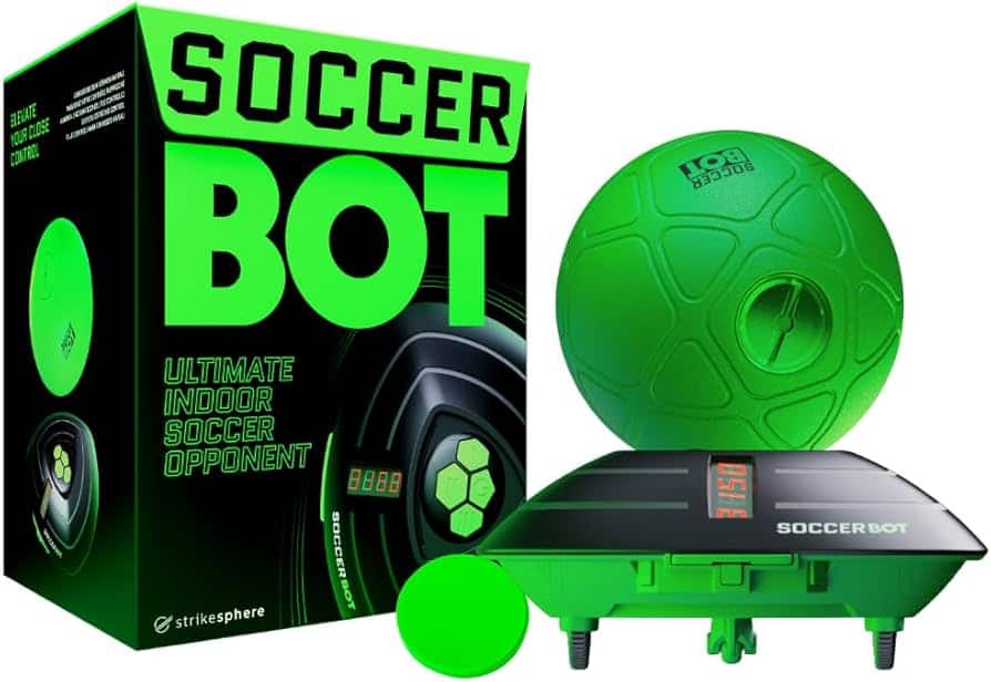 Smart Ball - Soccer Bot - Ultimate Indoor Soccer Game with Score Tracker and Speed Modes, Soccer Training Toy - Green